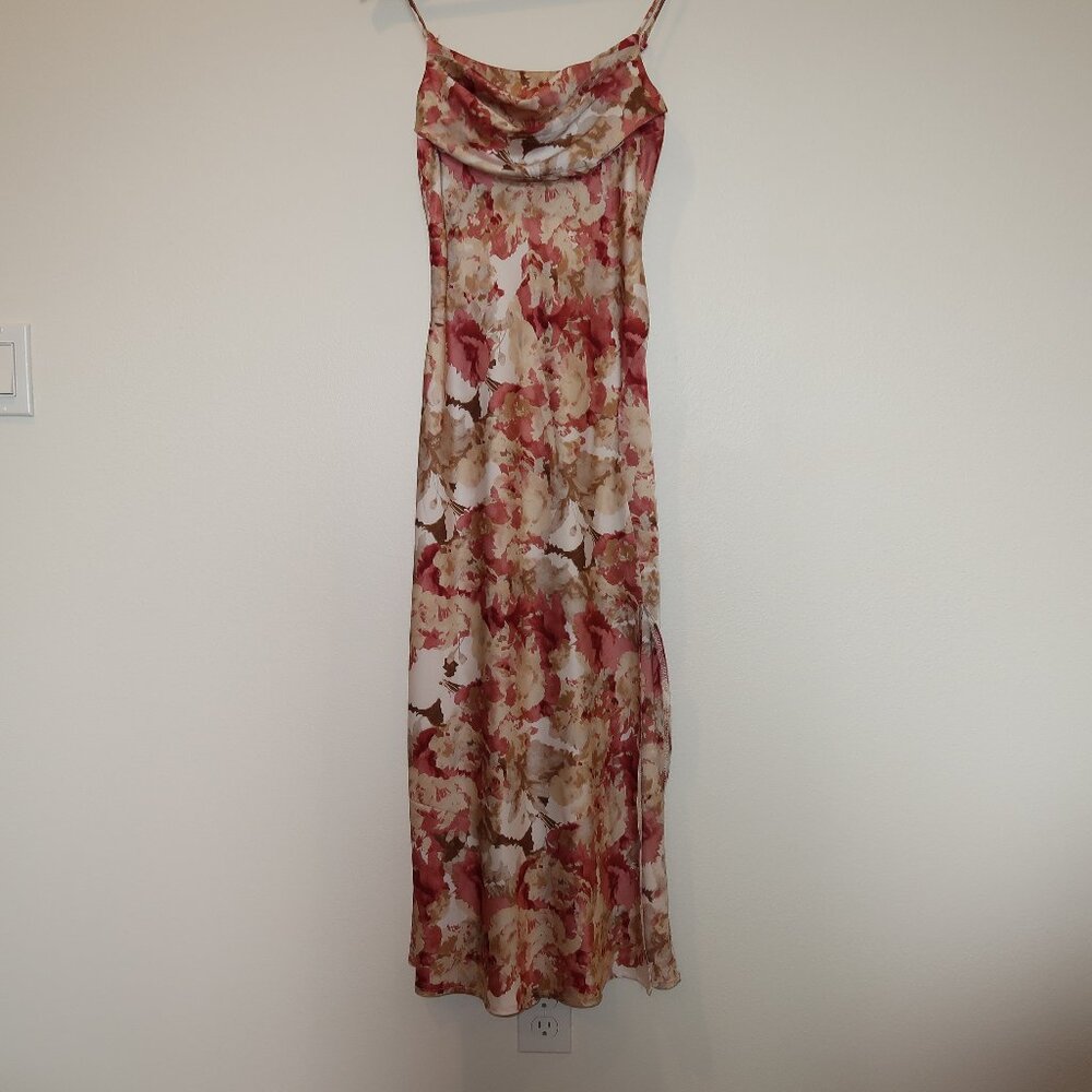 Selfie Leslie Floral Satin Dress